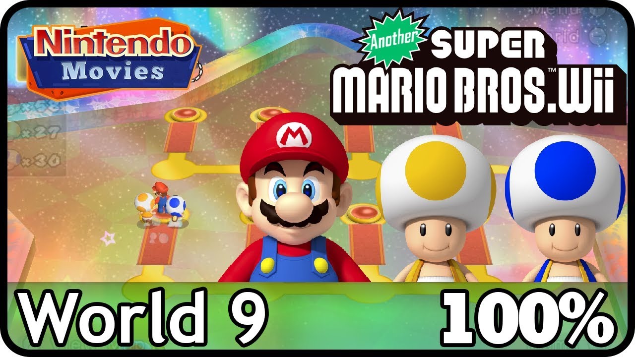 Another New Super Mario Bros. Wii - World 9 (100%, Multiplayer)