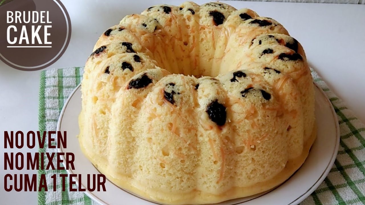 CUMA 1 TELUR BISA BIKIN BRUDEL CAKE KUKUS SE ENAK INI