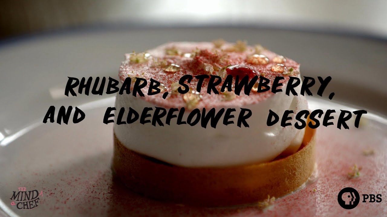 Chef Magnus Nilsson and Pascal Barbot Make A Rhubarb, Strawberry and Elderflower Dessert