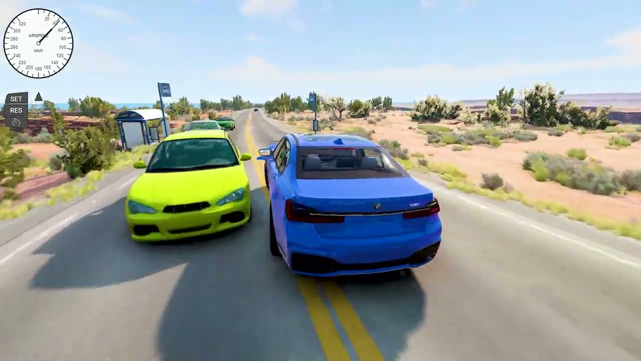 Cars Jump The Broken Bridge #2 - BeamNG.drive
