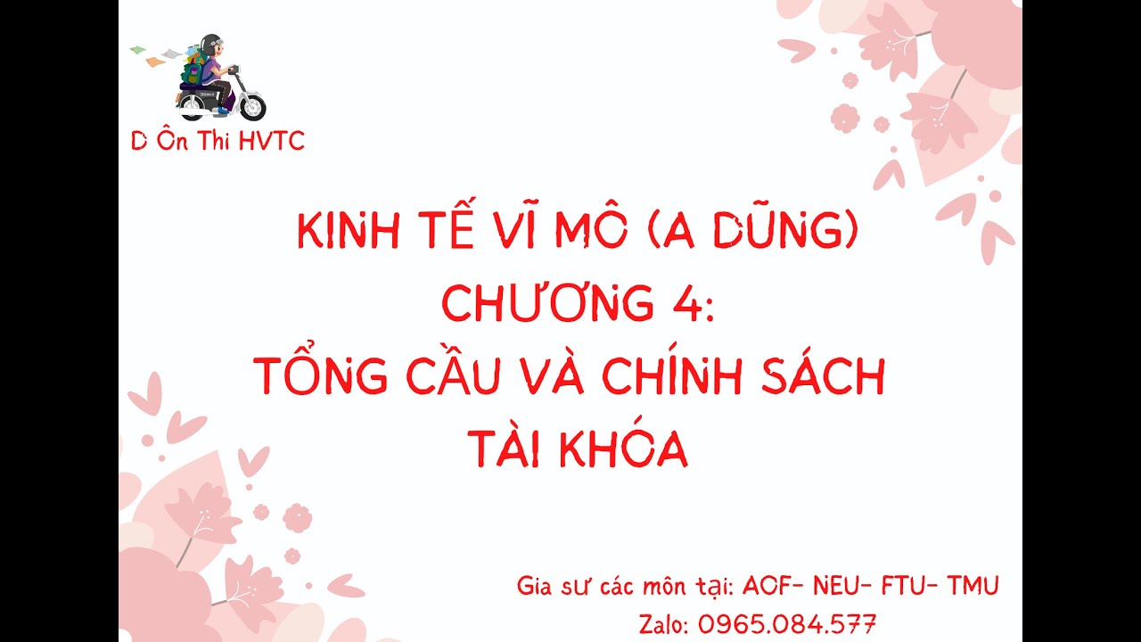 [KINH TẾ VĨ MÔ- MACRO ECONOMICS] TỔNG CẦU VÀ CHÍNH SÁCH TÀI KHÓA- SẢN LƯỢNG CÂN BẰNG