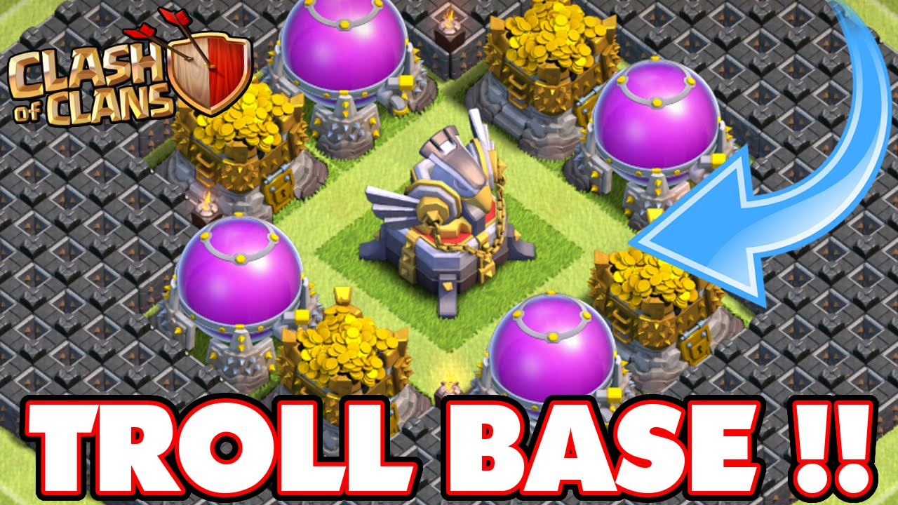 Clash Of Clans | INCREDIBLE EAGLE ARTILLERY TROLL BASE!!! Town Hall 11 Max Troll Base!