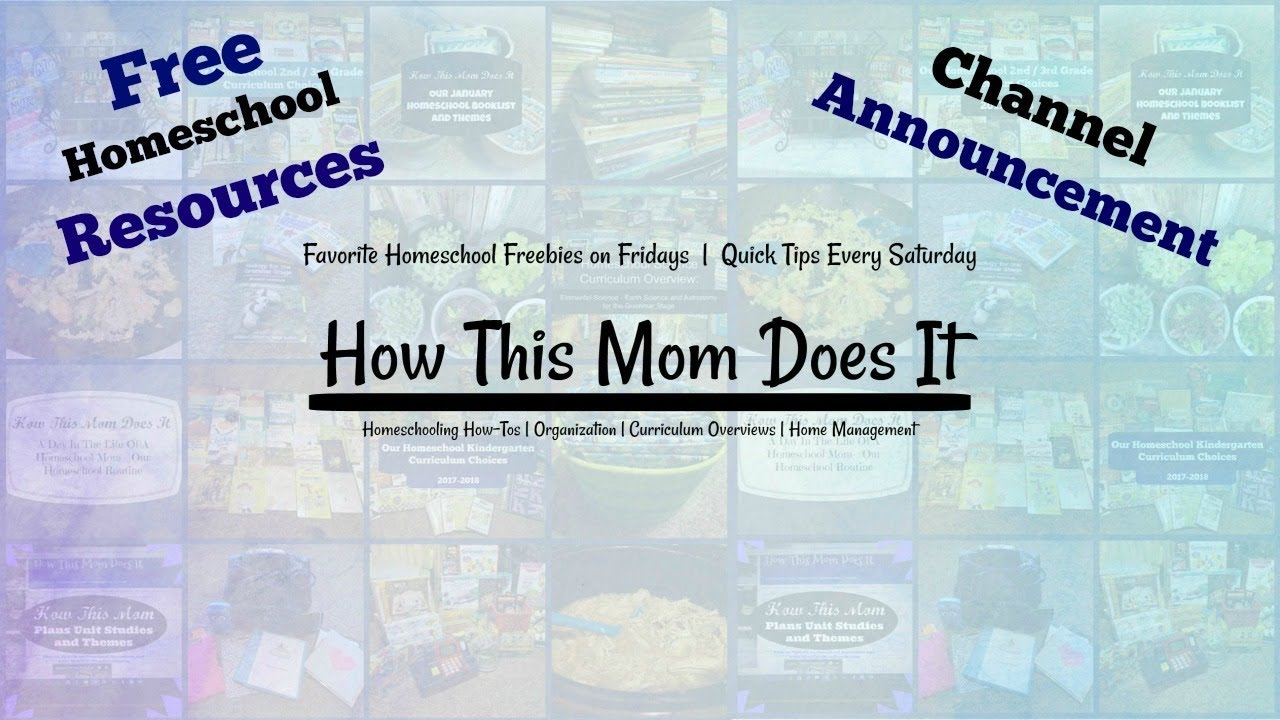 Channel Announcement and Lot's of Free Homeschool Resources!!!