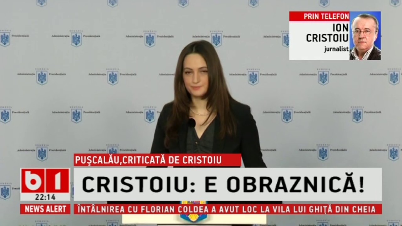 ION CRISTOIU: PUSCALAU(Purtătorul de cuv&acirc;nt al președintelui) E OBRAZNICA, TREBUIE DATA AFARA