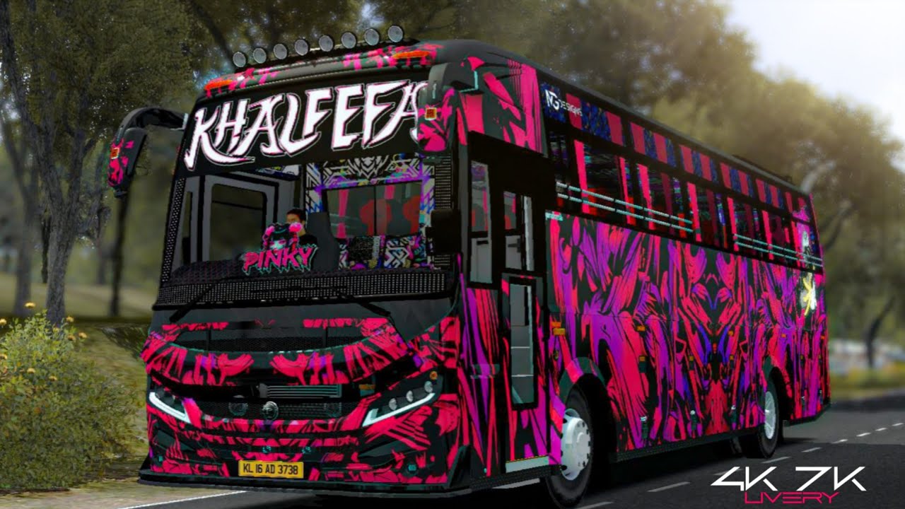 🛑KHALEEFA PINKY 🩷🔥4K 7K BUSSID LIVERY FOR LIONKING ZEDASTRA MG DESIGNS