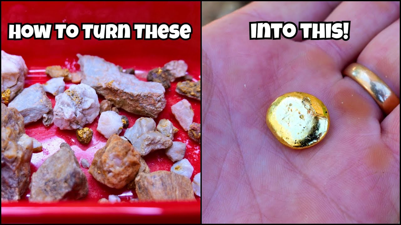 I Crush Gold out of Rock to Make a Gold Coin and Cash it Out! I also have its Purity Tested.