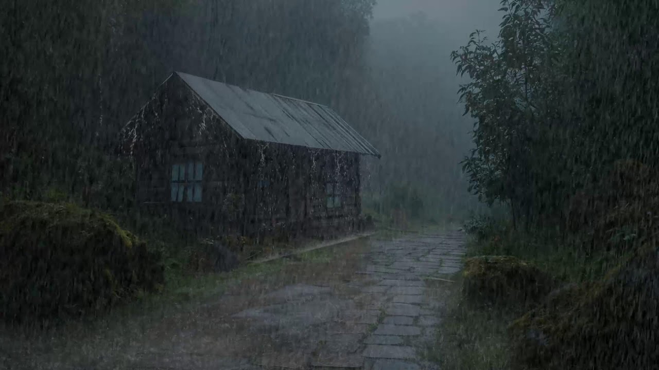 Escape the Noise 🌧️ Rain on Tin Roof Cabin Surrounded by Nature for Deep Sleep Calm ✨