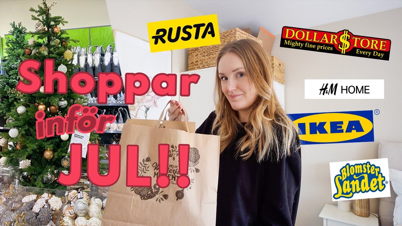 JULSHOPPING (dollarstore, rusta, H&M home, systrarna grene, ikea mm) | vlogg
