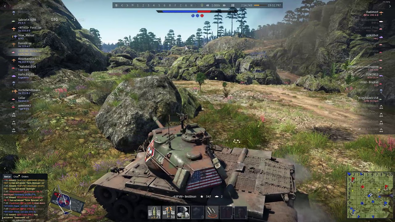 Getting a kill with a smoke shell in War Thunder