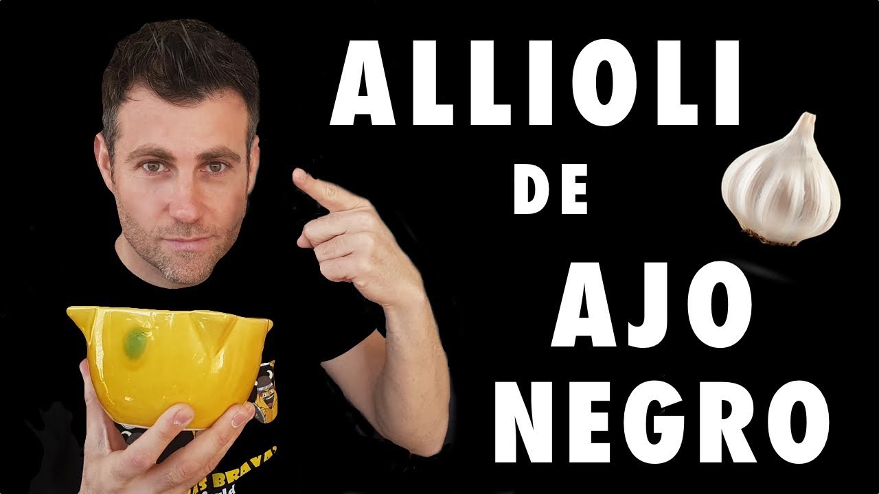 COMO HACER ALIOLI DE AJO NEGRO  CASERO CON LA BATIDORA  by 