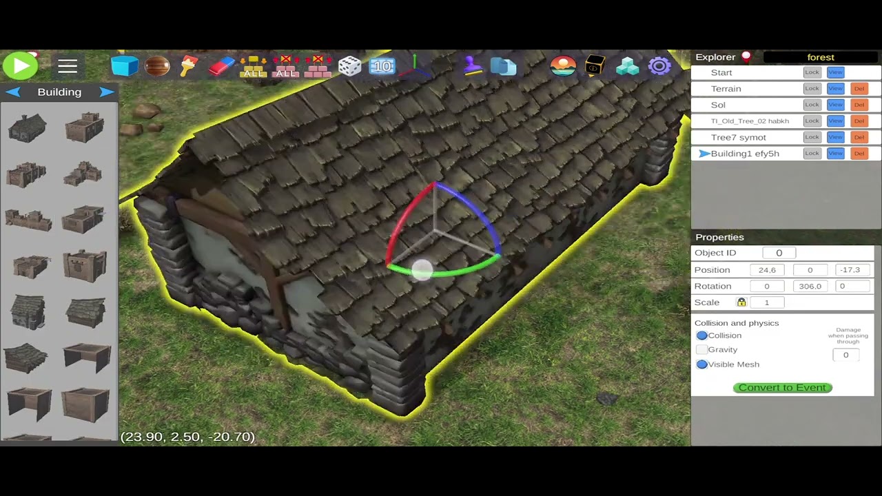 3D RPG Game Maker. BUILD Forest.