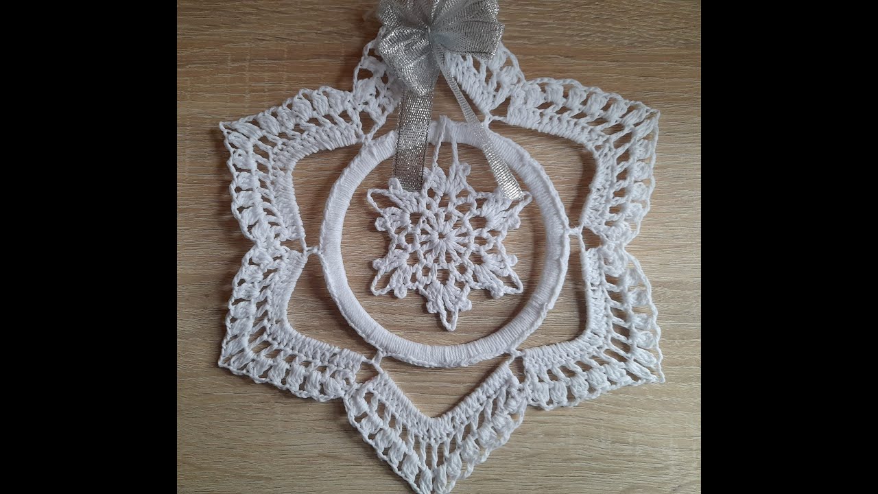 Zawieszka na obręczy  o średnicy  20 cm według  własnego pomysłu  @ Szydełko Gabi