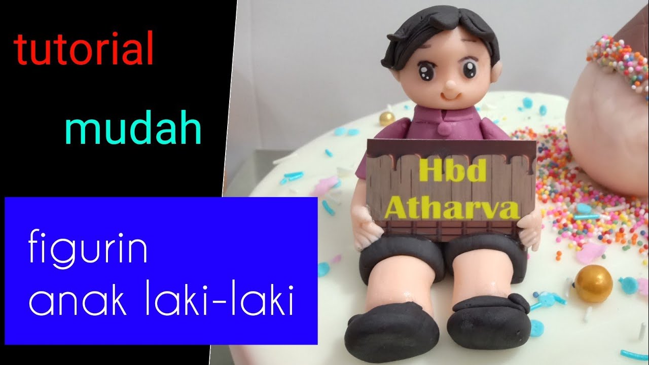 Figurin fondan anak laki laki