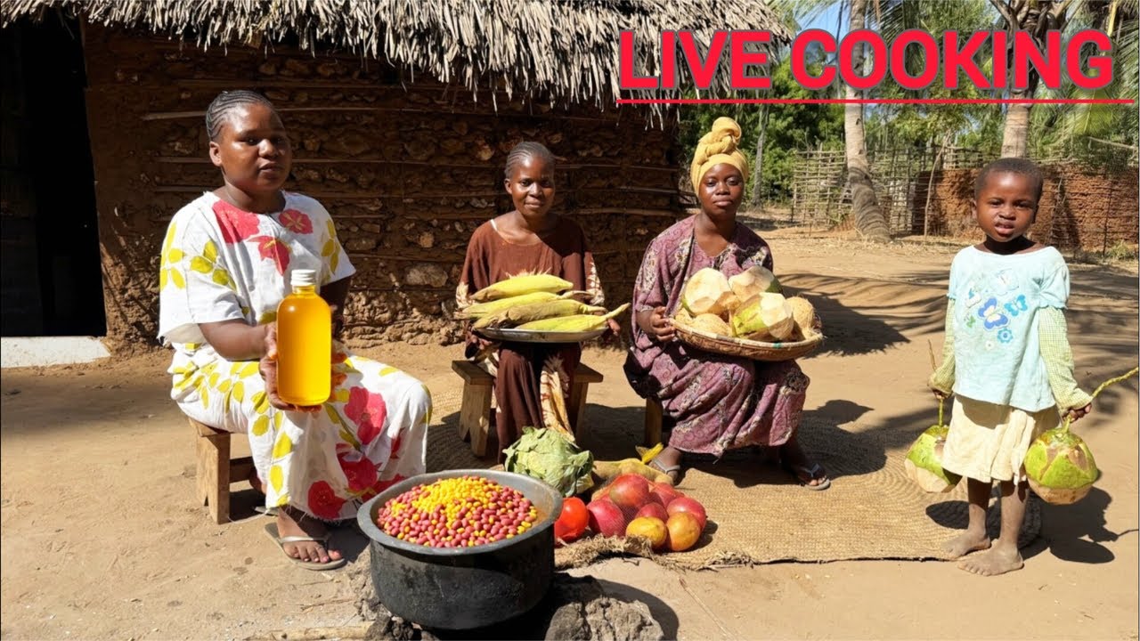 🔴❤️ LIVE Village Cooking 🥥🌽 Traditional Coconut Oil Making & Authentic Githeri