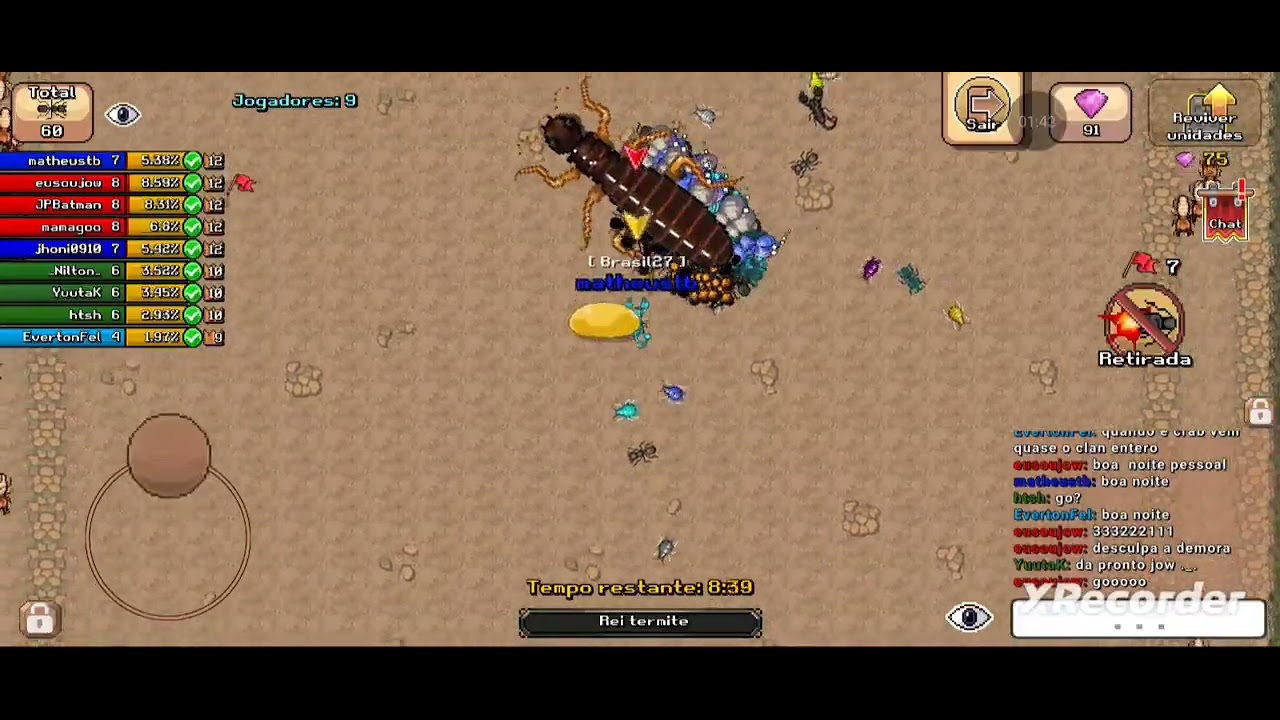 Coop termites em 3 minutos e 1/recorde