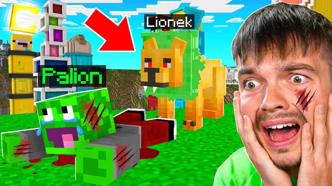 LIONEK ZAATAKOWAŁ NAS w Minecraft! 😭 *straszne*