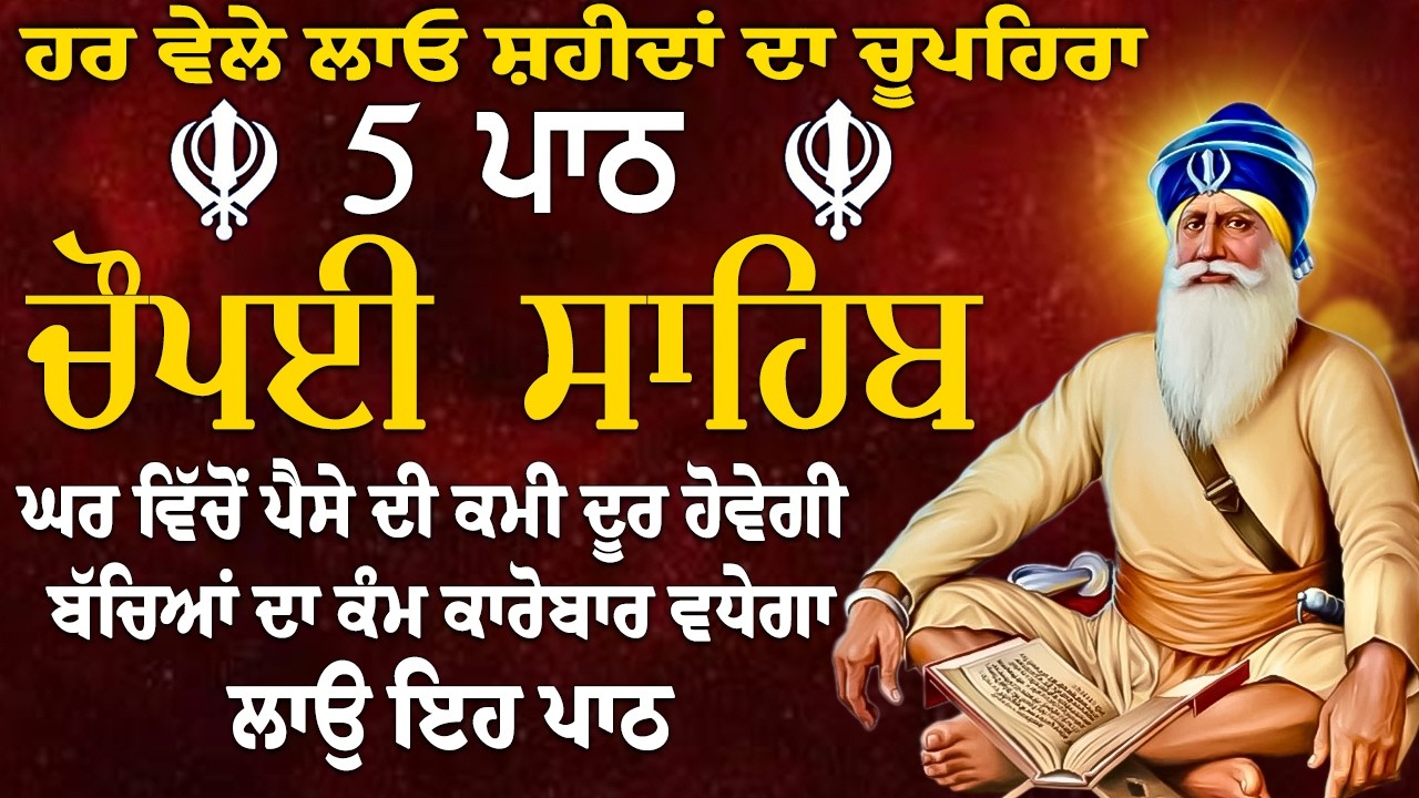 5 Path Chaupai Sahib //5 ਪਾਠ ਚੌਪਈ ਸਾਹਿਬ // ਬੇਅੰਤ ਮਾਯਾ ਘਰ ਆਵੇਗੀ ਹਰ ਇੱਛਾ ਪੁਰੀ ਹੋਵੇਗੀ ਲਾਉ ਇਹ ਪਾਠ