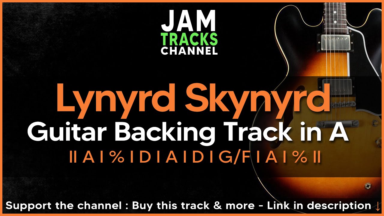 Lynyrd Skynyrd Southern Rock Guitar Backing Track in A