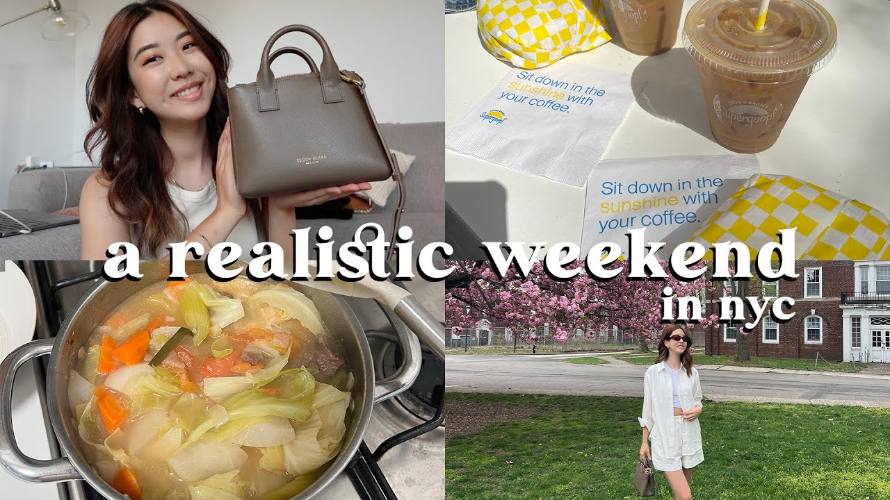 REALISTIC WEEKEND IN MY LIFE IN NYC | what’s in my bag, clothing haul, batsu + cooking!