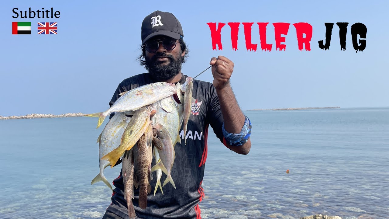 ⭐ഒരു കുല മീൻ | 🐟How He Catch This Much Fish 😮😮 | Shore jigging in Ras Al Khaimah