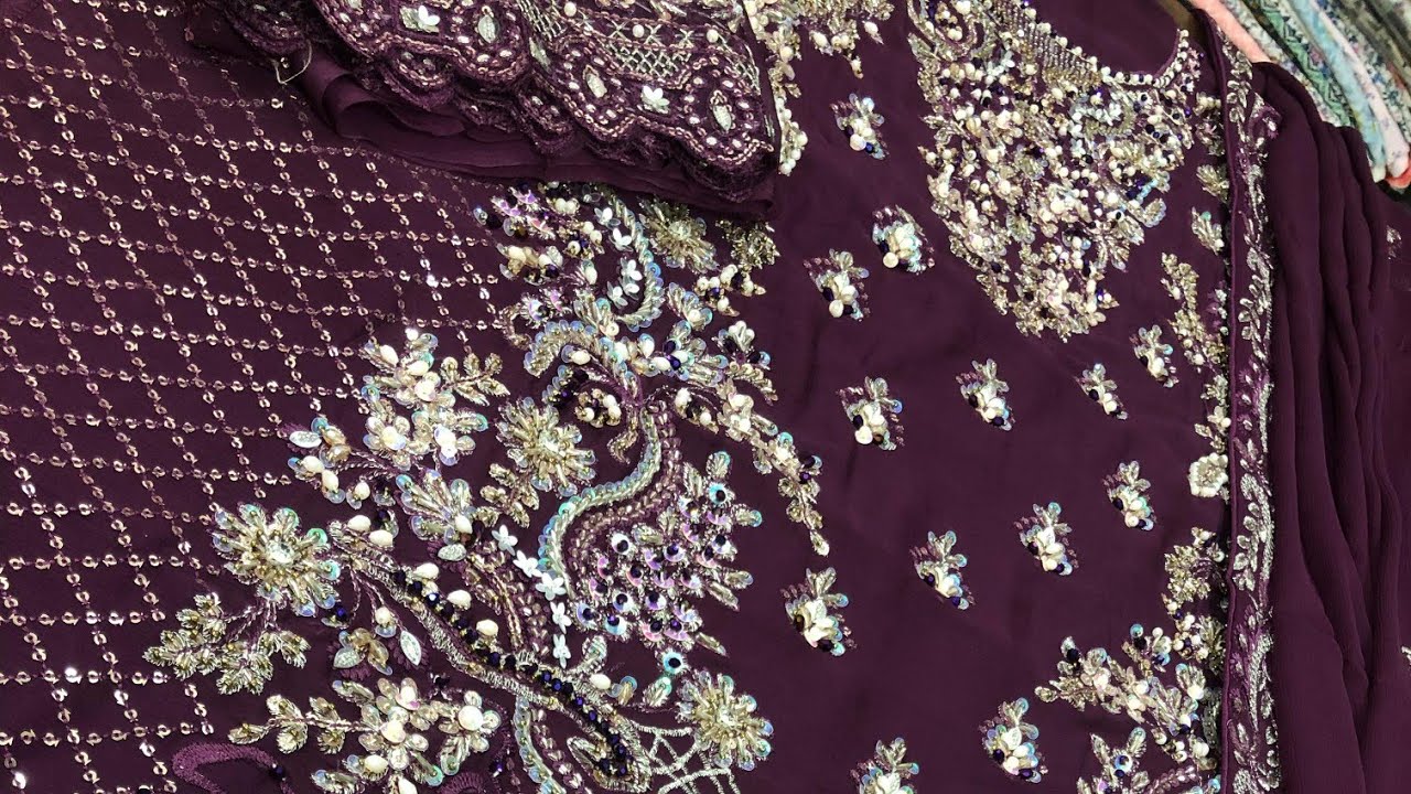 Party wear collection|Chiffon|Zardozi Handwork|Semi Stitched|WhatsApp us at 9721268408 or 8953122047