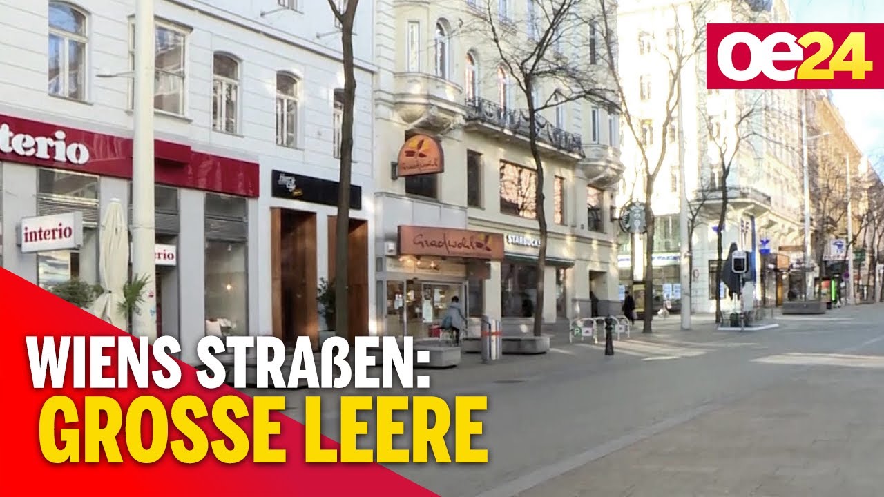 Große Leere auf Wiens Straßen