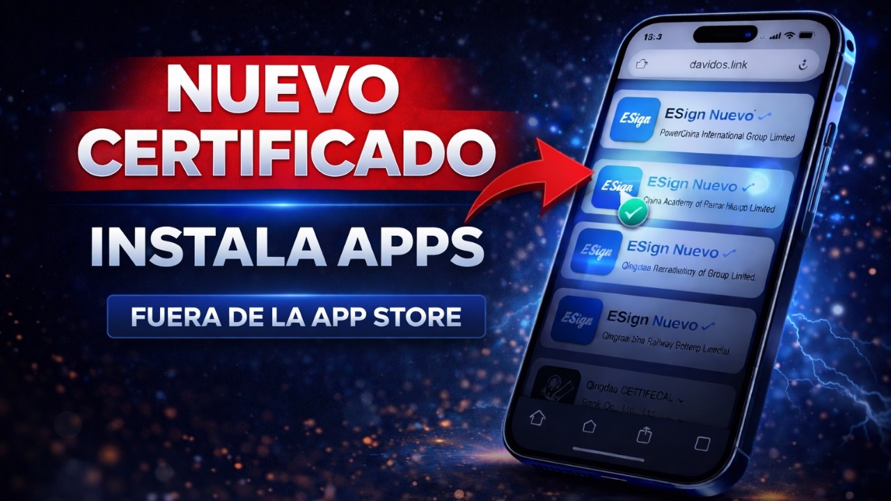 ¡NUEVO CERTIFICADO! Instala Apps FUERA de la APPSTORE con ESIGN en CUALQUIER Versión de iOS
