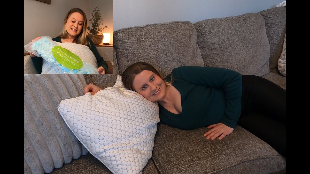 CushyOasis Bed Pillows for Sleeping, Adjustable Shredded Memory Foam Filling，Cooling Pillow