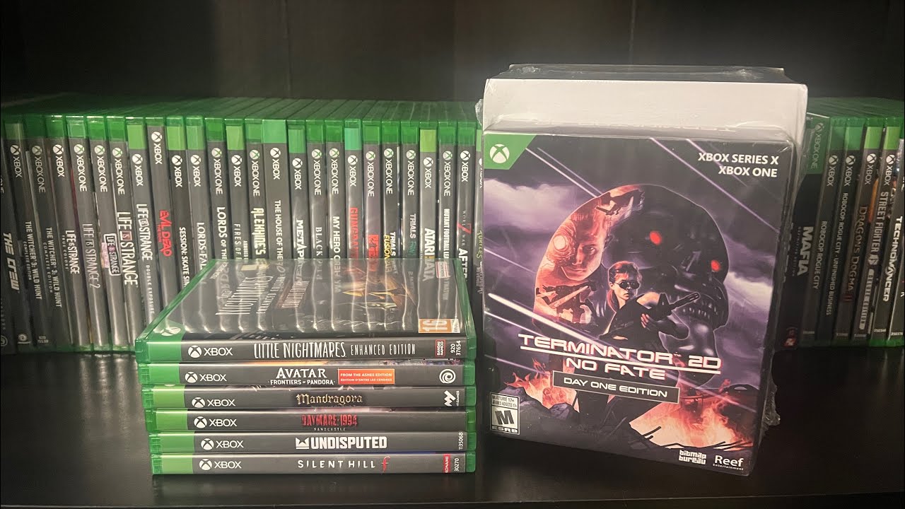 Xbox One/Series X game haul and Terminator 2D No Fate Collectors Edition unboxing.