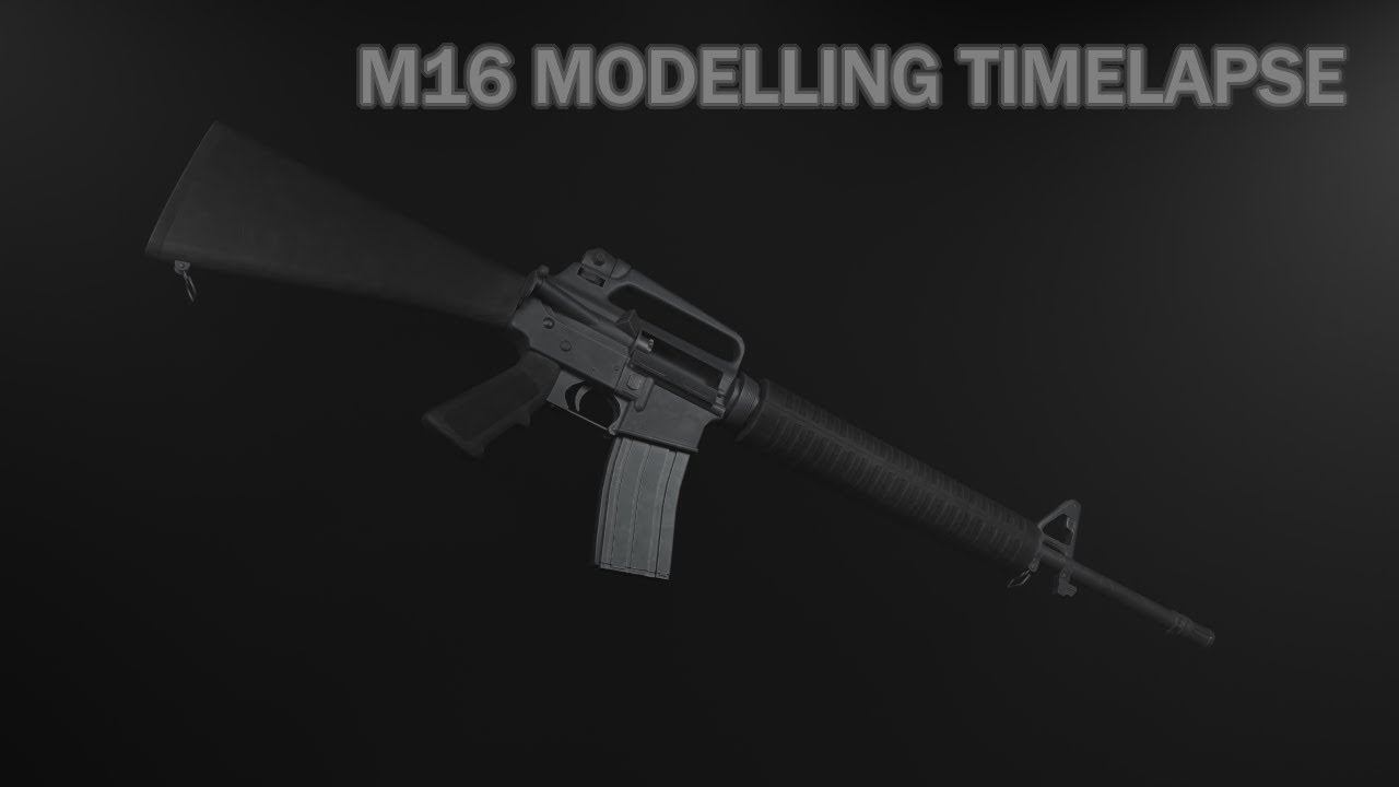 Покадровая съемка моделирования в M16 Blender!