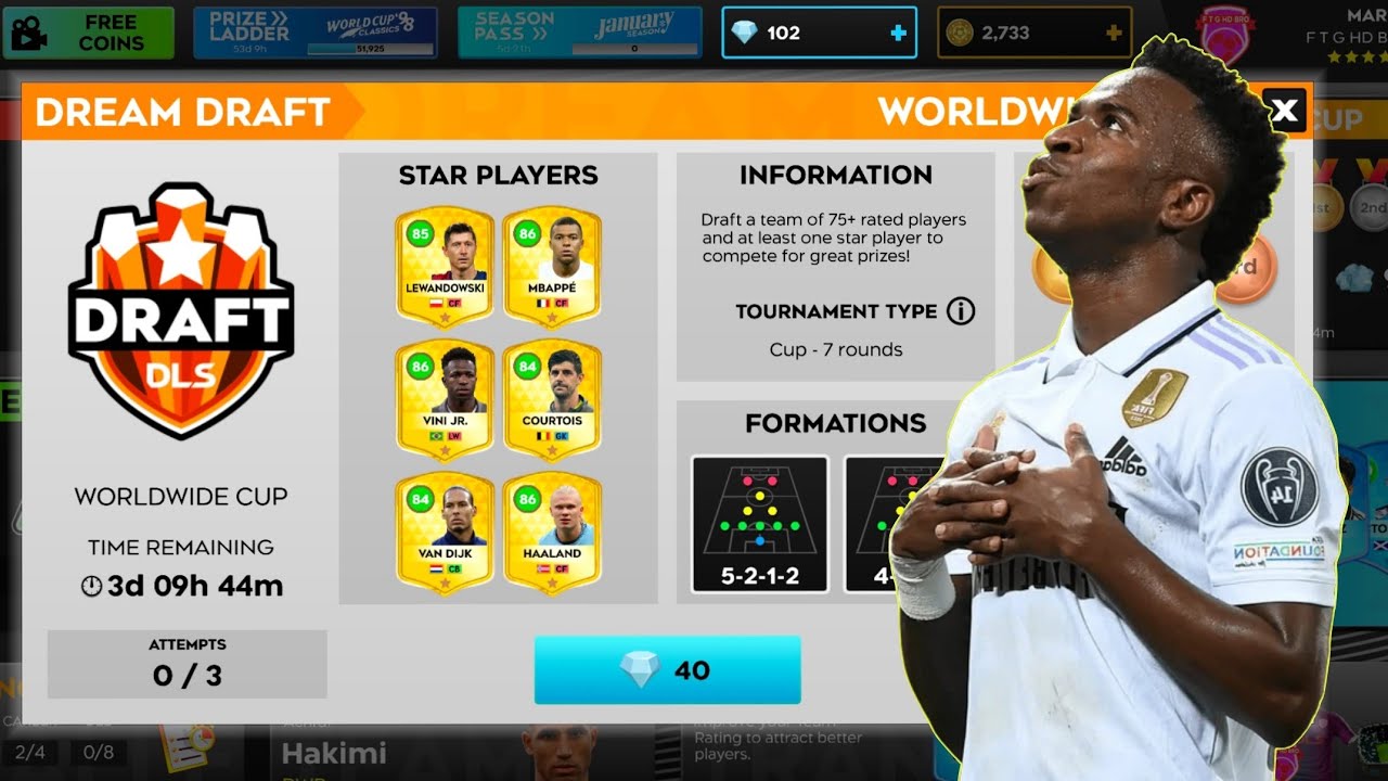 THE GREAT DREAM DRAFT WIN WITH VINI JUNIOR. F T G HD BRO