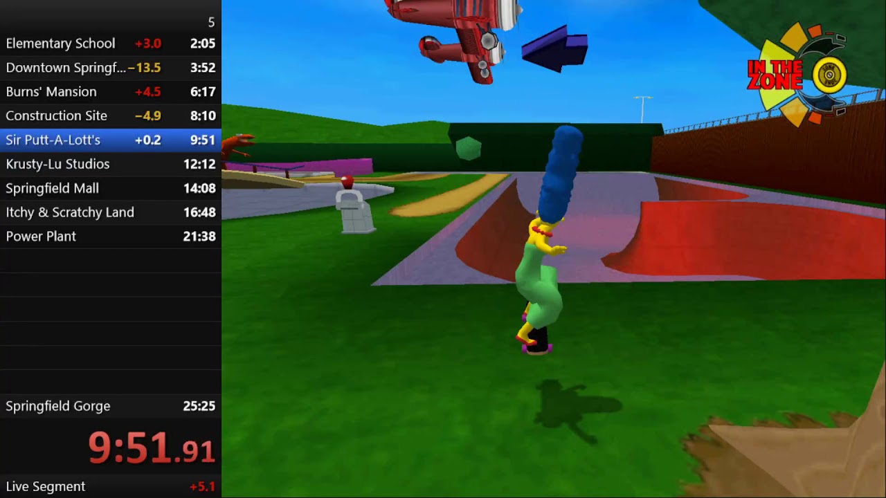 The Simpsons: Skateboarding - PB Any% Speedrun - 22:55