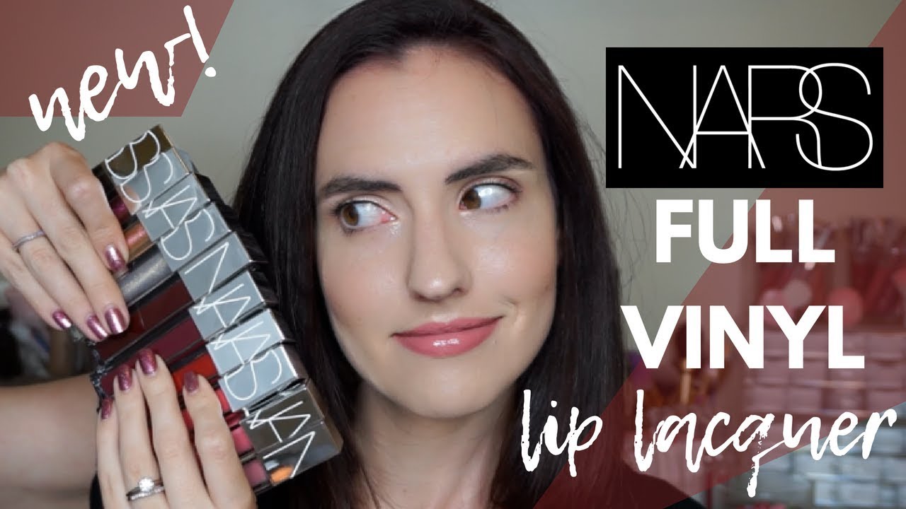 NEW NARS Limited Edition Full Vinyl Lip Lacquers for Summer 2018 | Lip Swaches of All 10 Shades!