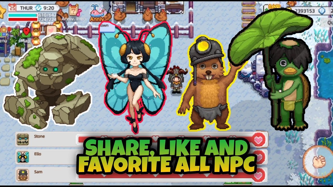 Likes and Favorite All NPC | Item kesukaan semua NPC | HARVEST TOWN