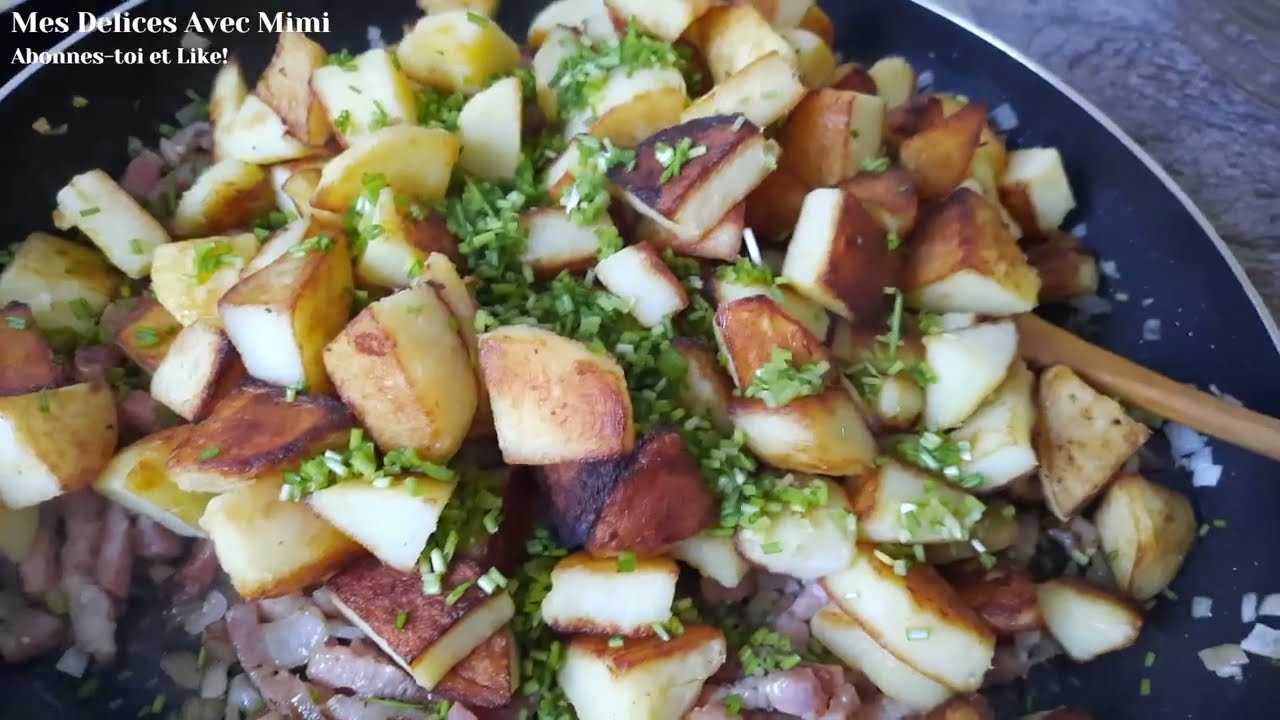 Pommes sautées aux lardons  - Super délicieux
