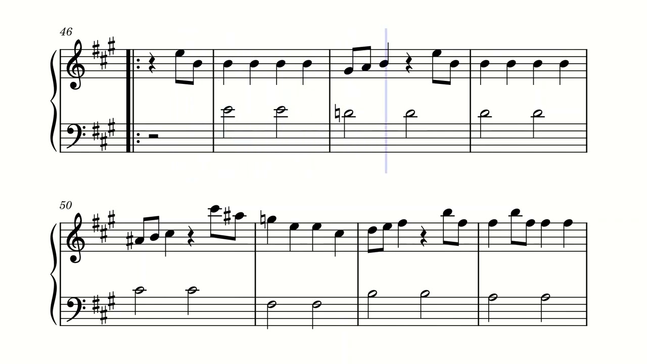 Sonata in A major (K322) - D. Scarlatti, Piano, Sheet Music