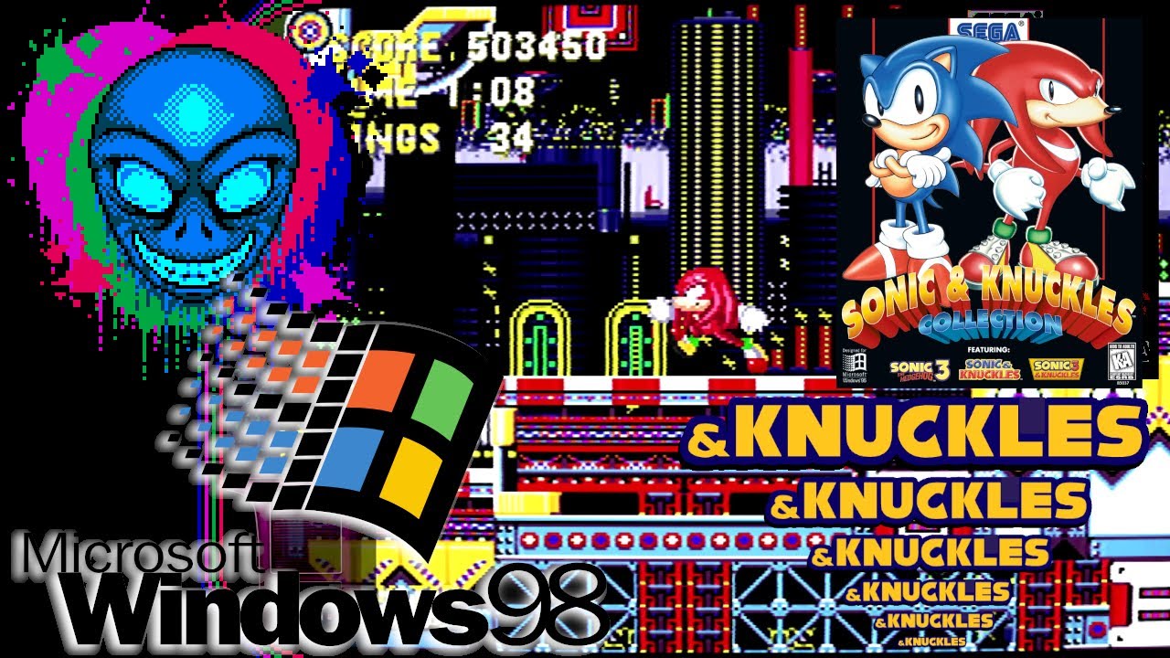 Sonic & Knuckles collection for Windows 95... on Windows 98 FULL Knuckles Full Play Through