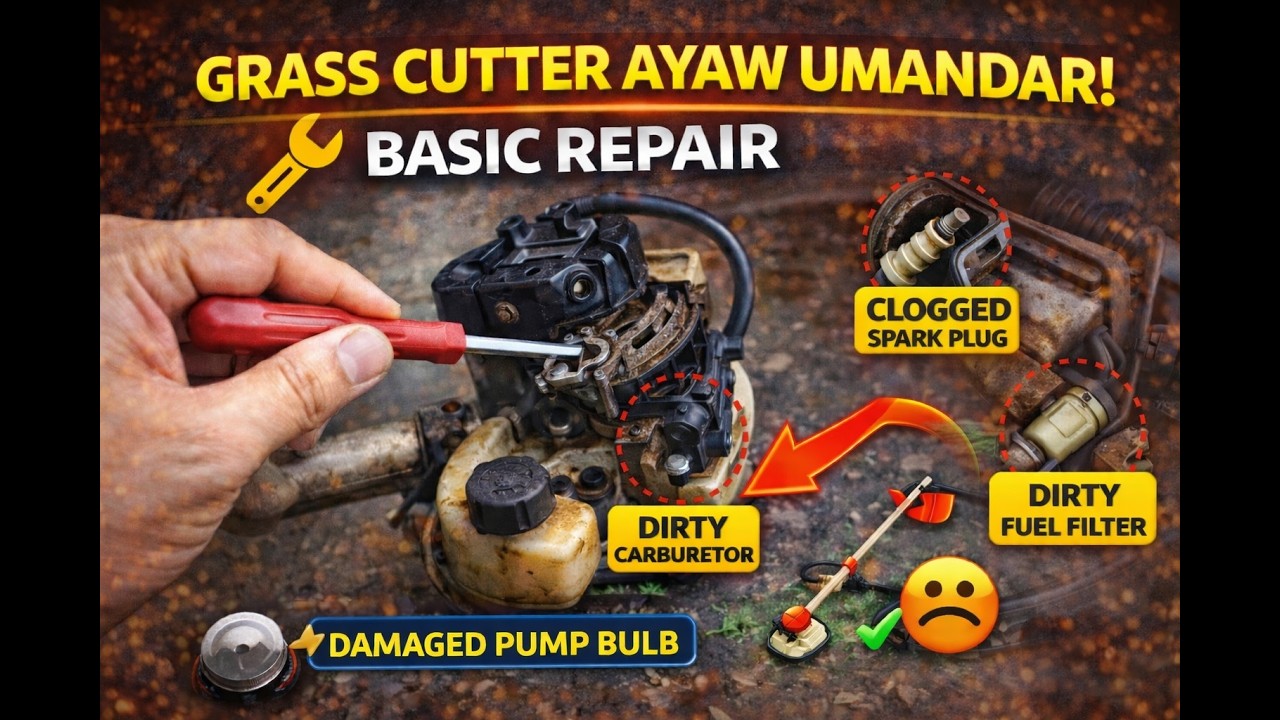 Basic Repair sa Grass Cutter na Ayaw Umandar