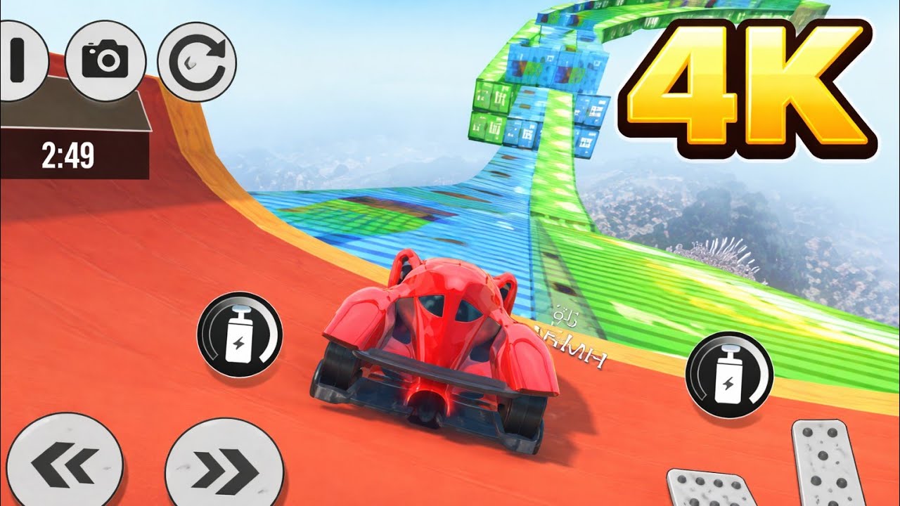 Impossible Car Stunt Android mobile game play 