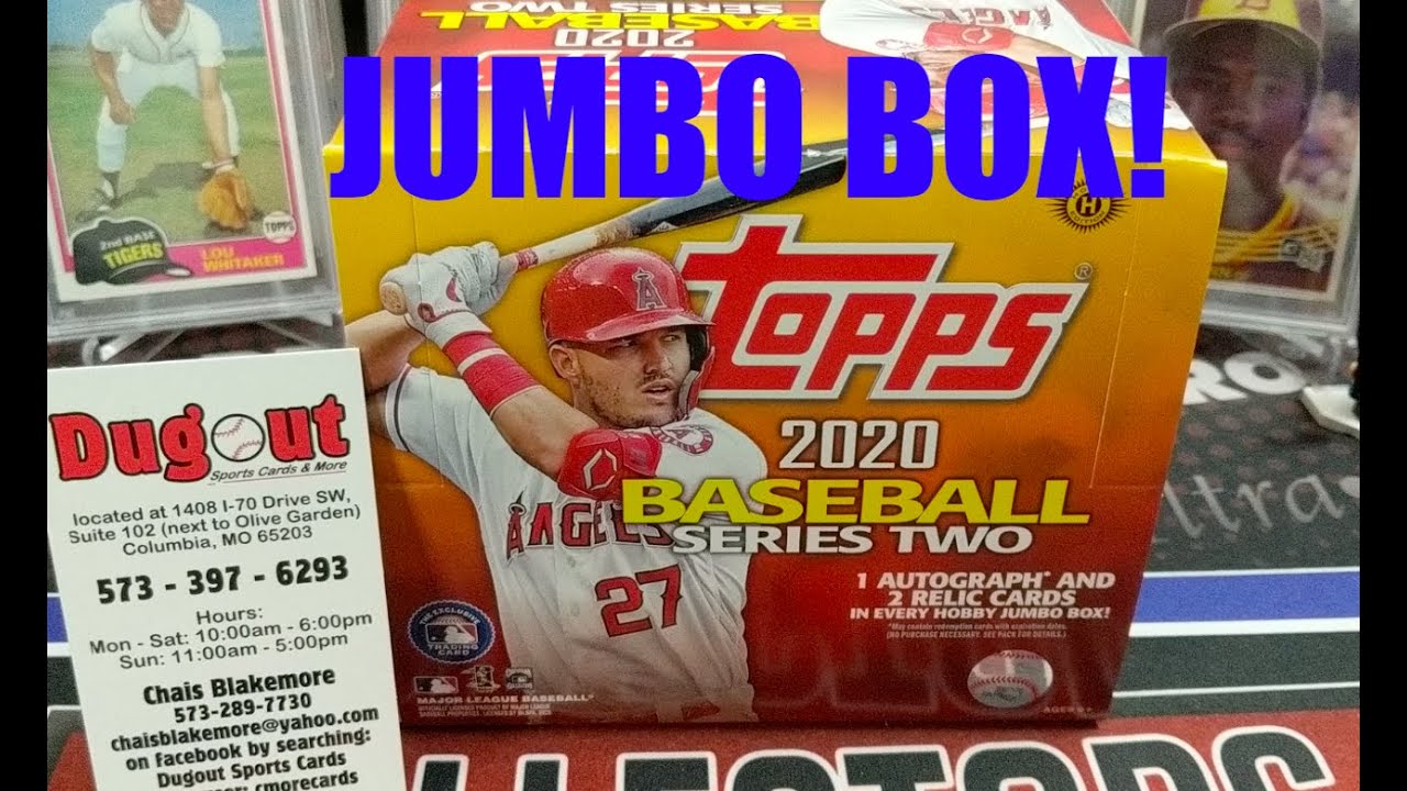 2020 Topps Series 2 Jumbo Box 1 Auto 2 Relics Per Box ** Nice Relic & Auto! **