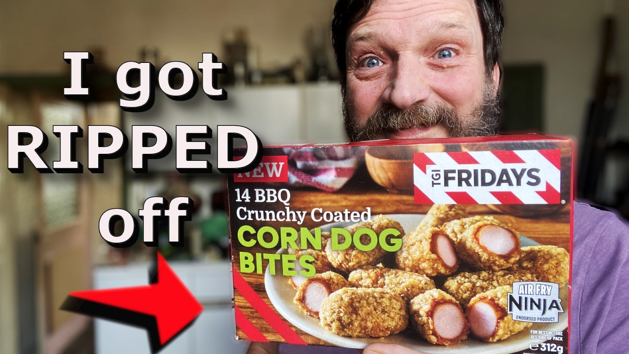I feel SCAMMED! TGI Friday BBQ corn dog bites, how many in there?! UK supermarket foodie review