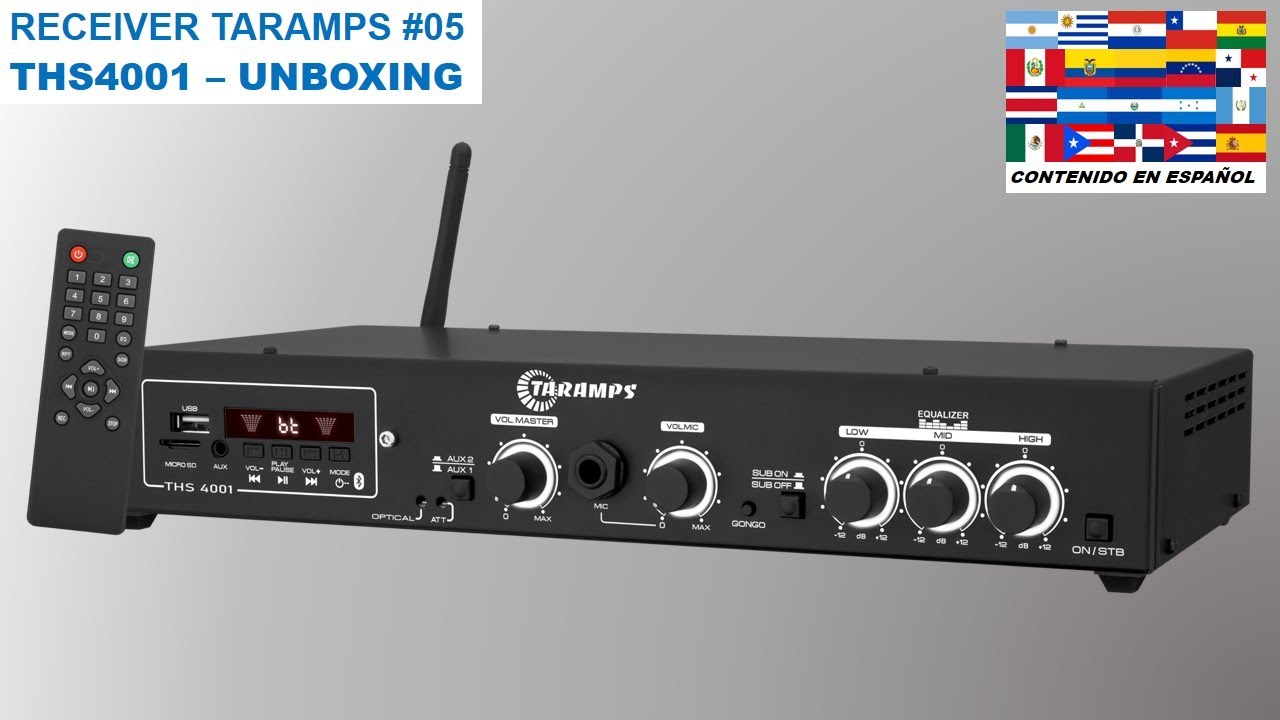 RECEIVER TARAMPS #05 - UNBOXING RECEIVER TARAMPS THS4001 - 1 CANAL 400WRMS