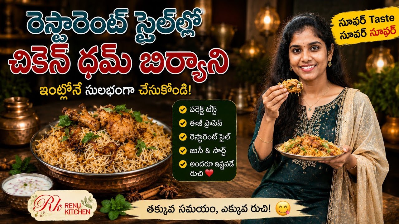 చికెన్ బిర్యానీ | చికెన్ దమ్ బిర్యానీ | చికెన్ కూర | చికెన్ ఫ్రై | women's day special 