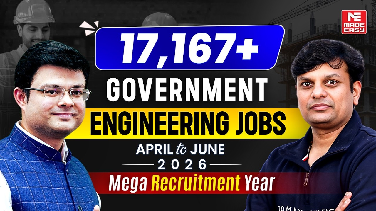 Engineering Government Jobs 2026 | 17,167+ New Govt Job Vacancies | Best Govt Jobs After BTech!