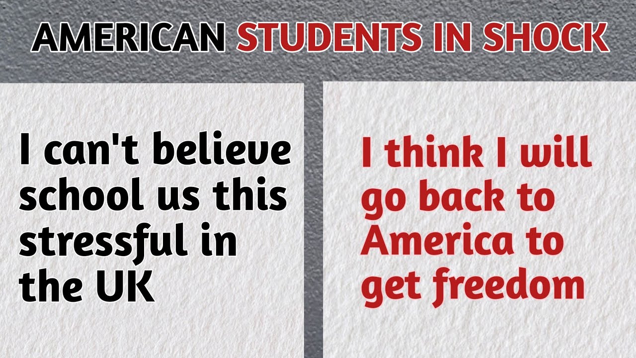 American student shock in Europe after thier first day in school