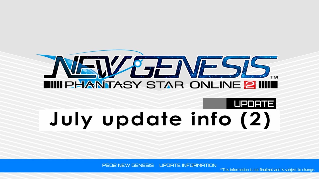 PSO2 NEW GENESIS July Updates (2) Introduction Video