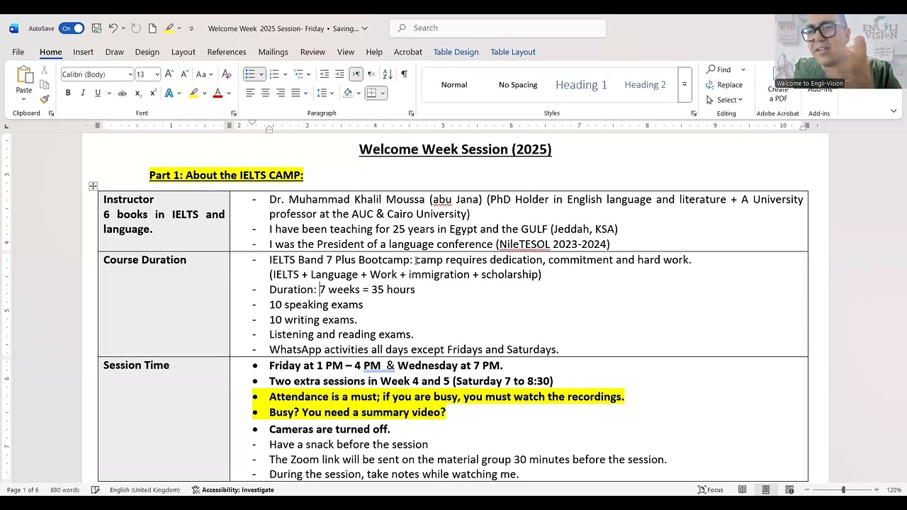 Welcome Week Friday, 31 October