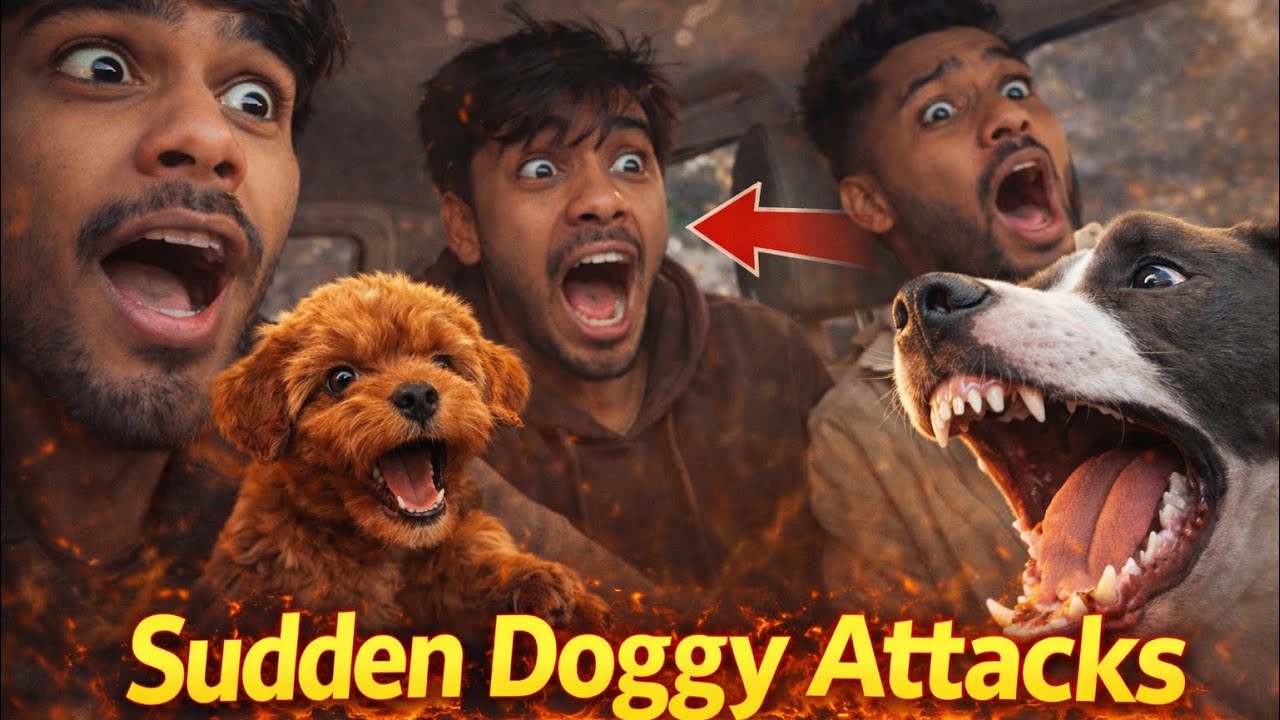 Car trip gone crazy✅ sudden doggy attacks on me ❌🤣🤣