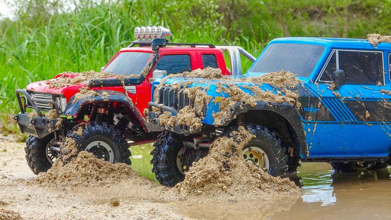 RC CAR Challenge: 4x4 REDCAT Crawler and Remote Control OFF ROAD Hummer Mud Race