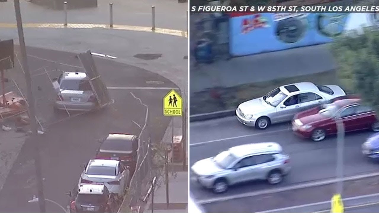 FULL CHASE: Police chase suspect through South L.A. surface streets
